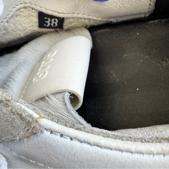 P448 John White Leather Sneaker Size 38 / US 8 - Picture 7 of 7